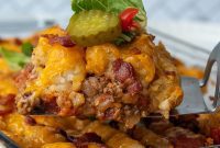 Crispy Bacon Cheeseburger Tater Tot Bake