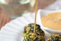 Crispy Spinach Bites with Fiery Mustard Dip