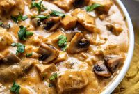Velvety Instant Pot Chicken Stroganoff