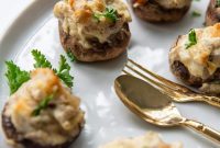 Decadent Gluten-Free Artichoke Stuffed Mushrooms