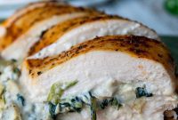 Gourmet Spinach Artichoke Stuffed Chicken