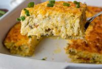Southwest Green Chile Egg Bake with Creamy Cottage Cheese