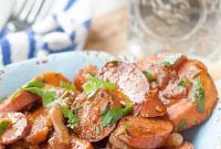 Hearty One-Pot Hungarian Sweet Potato Kielbasa Goulash