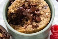 Fluffy 2 Minute Flourless Oatmeal Mug Cake