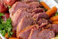 Apple-Brown Sugar Glazed Corned Beef and Cabbage