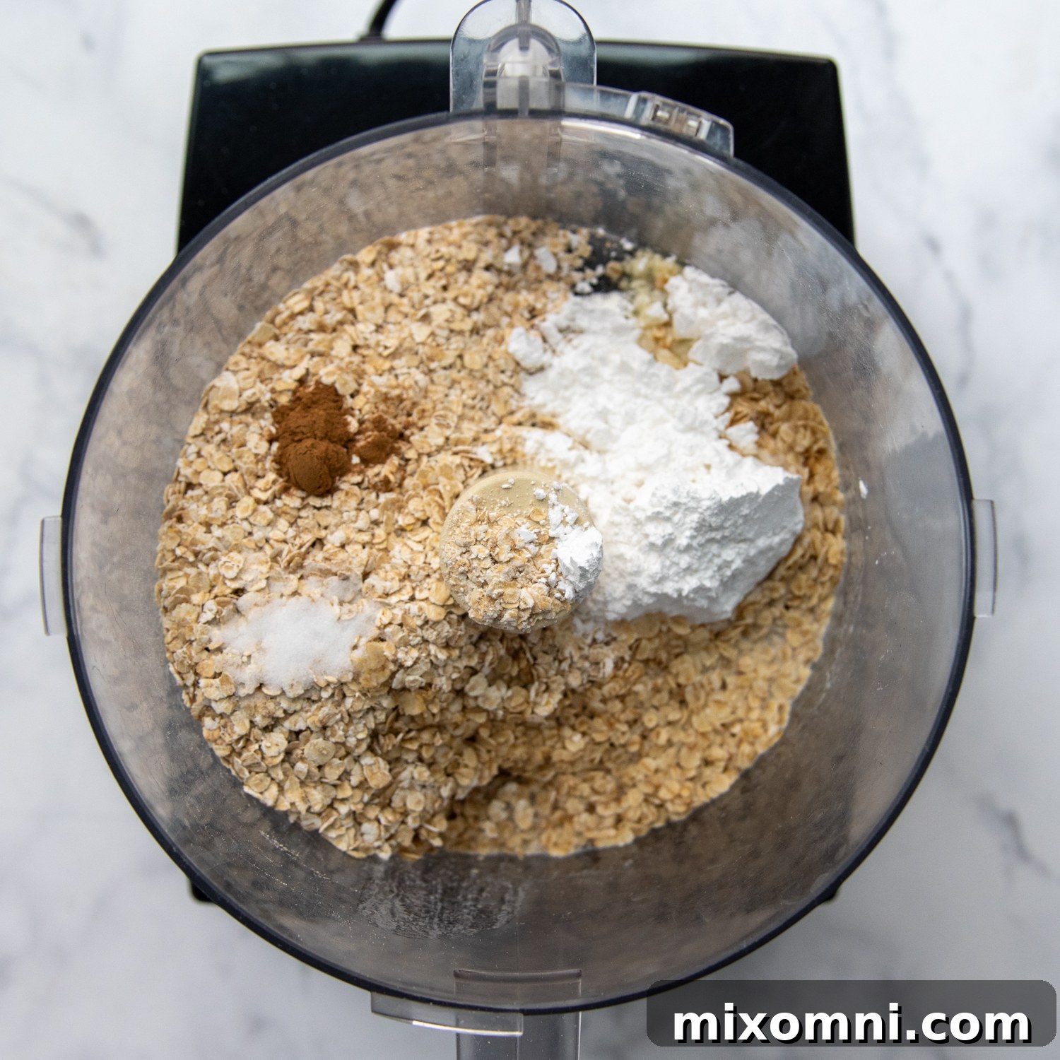 dry ingredients in the food processor.