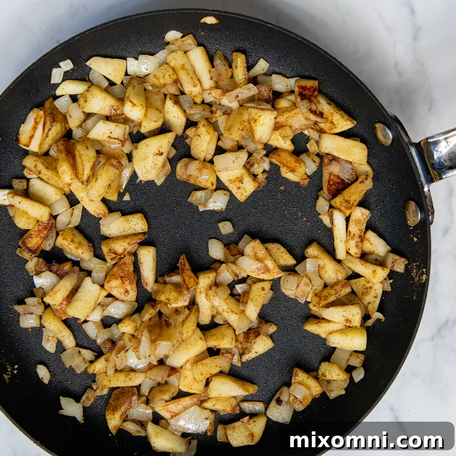 sautéed apples, onions, and spices