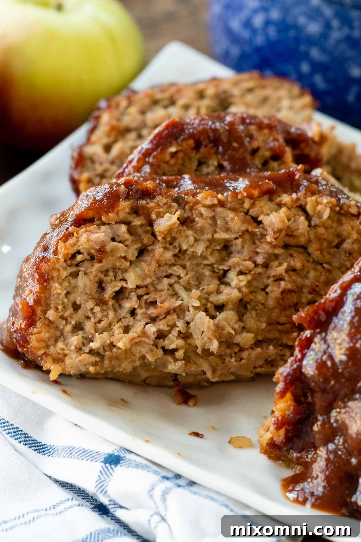 sliced meatloaf close up