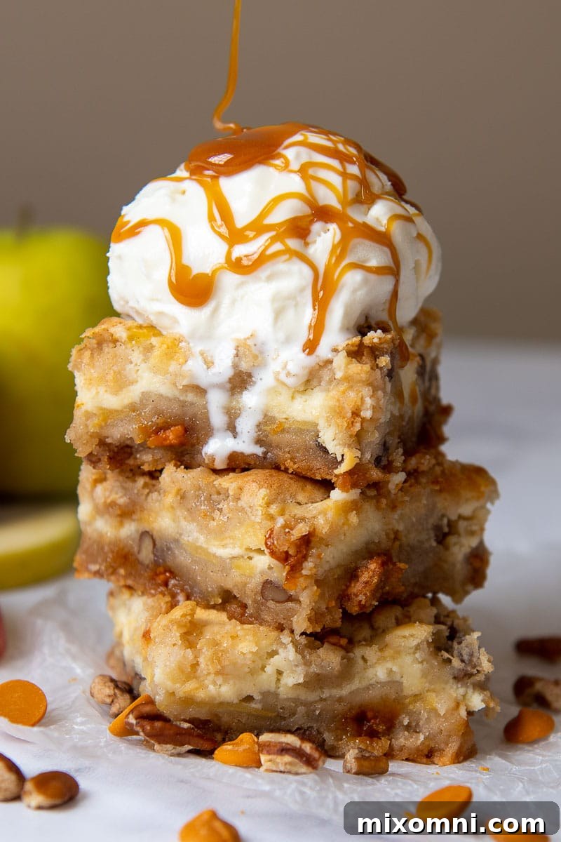 caramel apple cheesecake bars pinterest pin