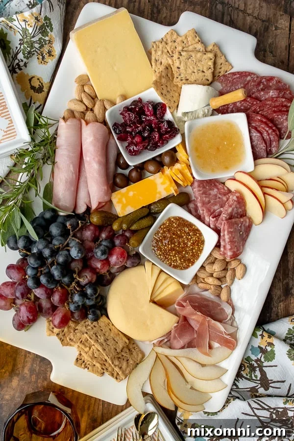 image showing final shot of charcuterie board ideas