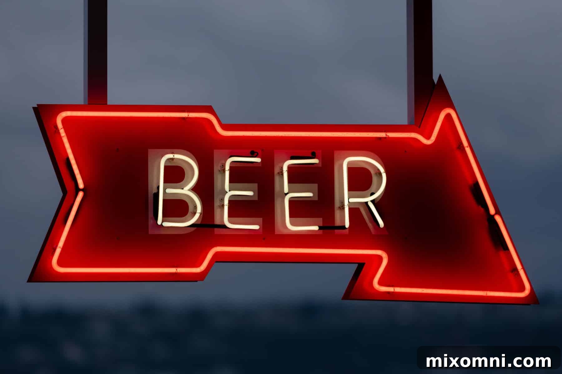 neon beer sign.