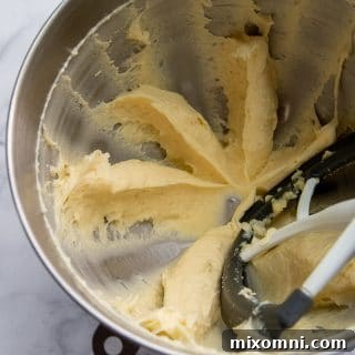 churro dough in a mixing bowl
