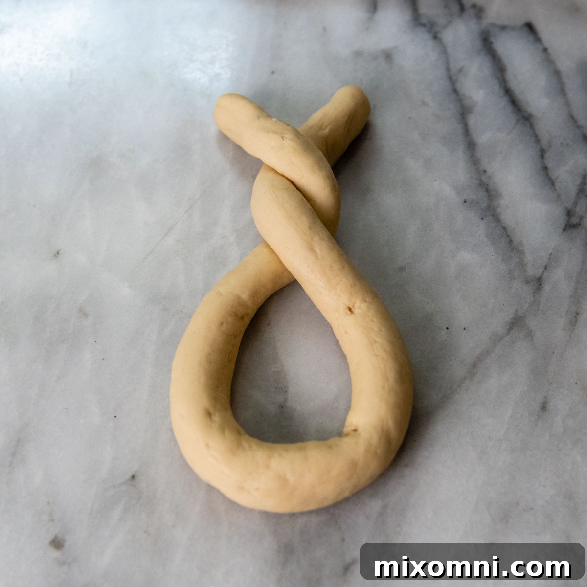 dough with ends twisted.