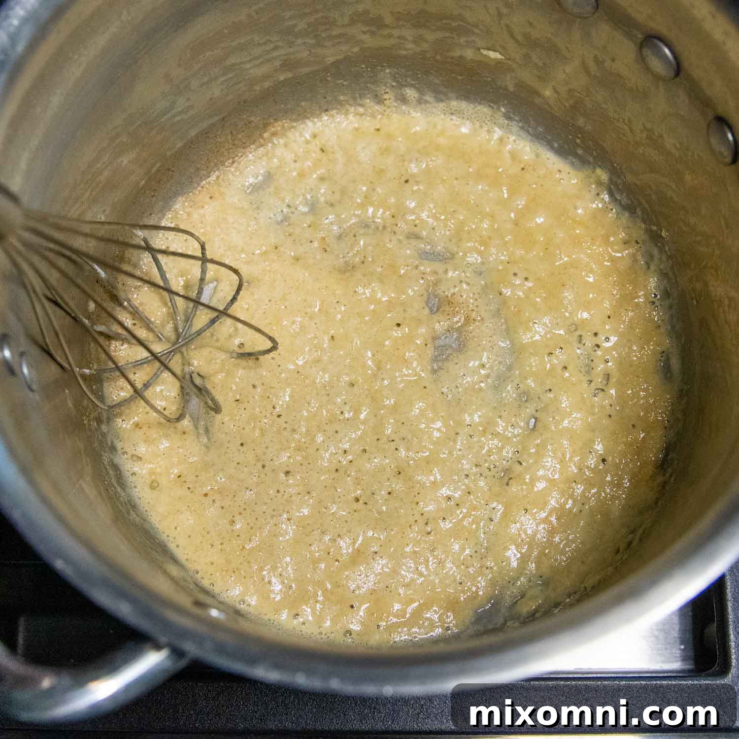 Sauce pan of melted butter, ready for flour.