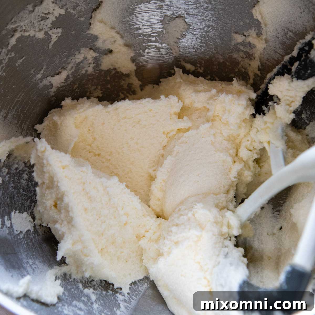 butter and sugar creamed together for cake.