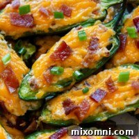 Close up of Gluten-Free Jalapeno Poppers showing toppings.