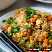 Gluten-Free Fried rice on a white bowl.
