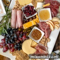 image showing final shot of charcuterie board ideas