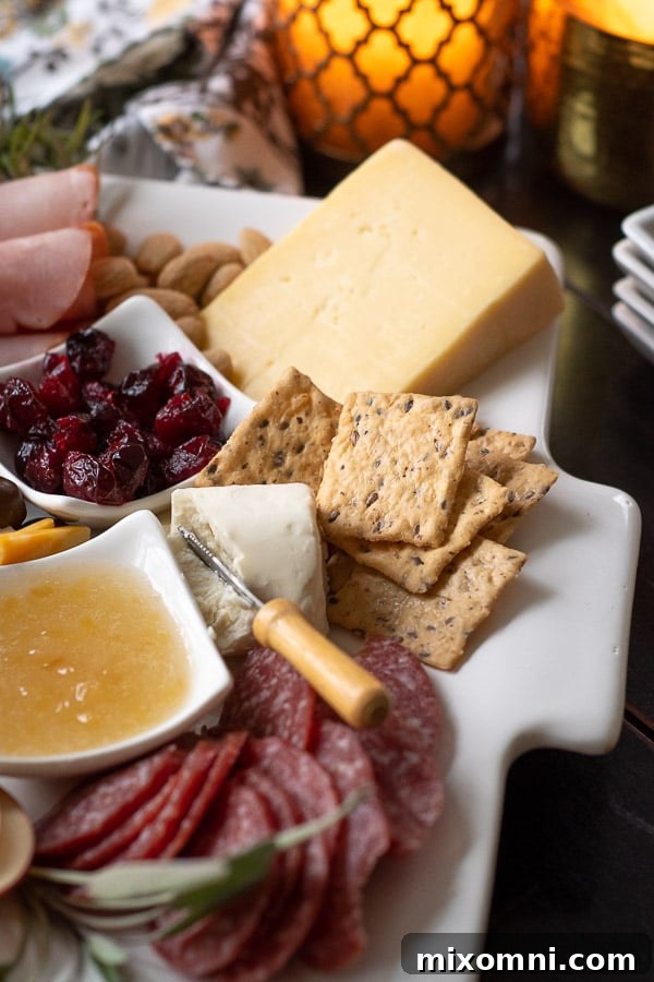 another close up view of a charcuterie platter