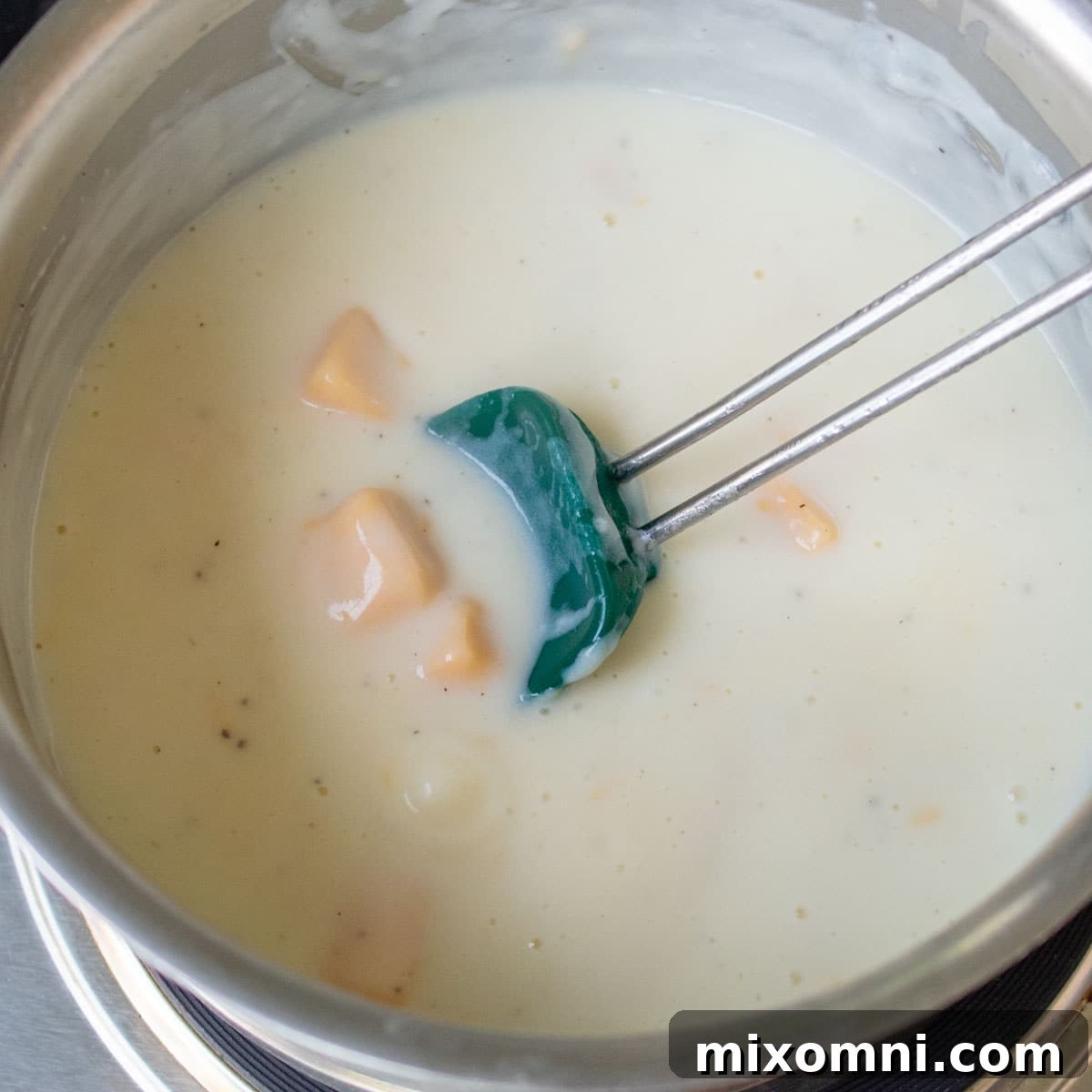 cream sauce with velveeta cheese added in.