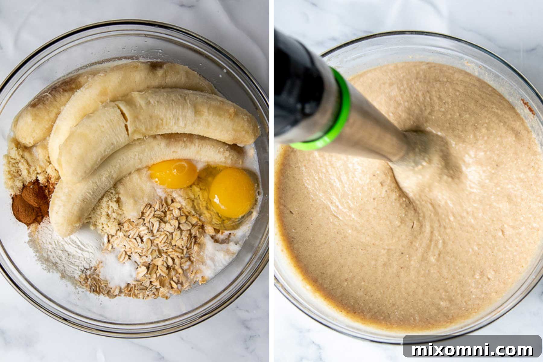 images showing how to make almond flour muffins.