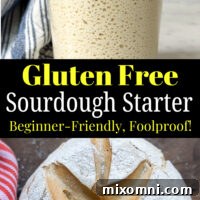 gluten free sourdough starter pinterest pin.