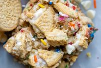 Gluten-Free Funfetti Bars Made with Golden Oreos