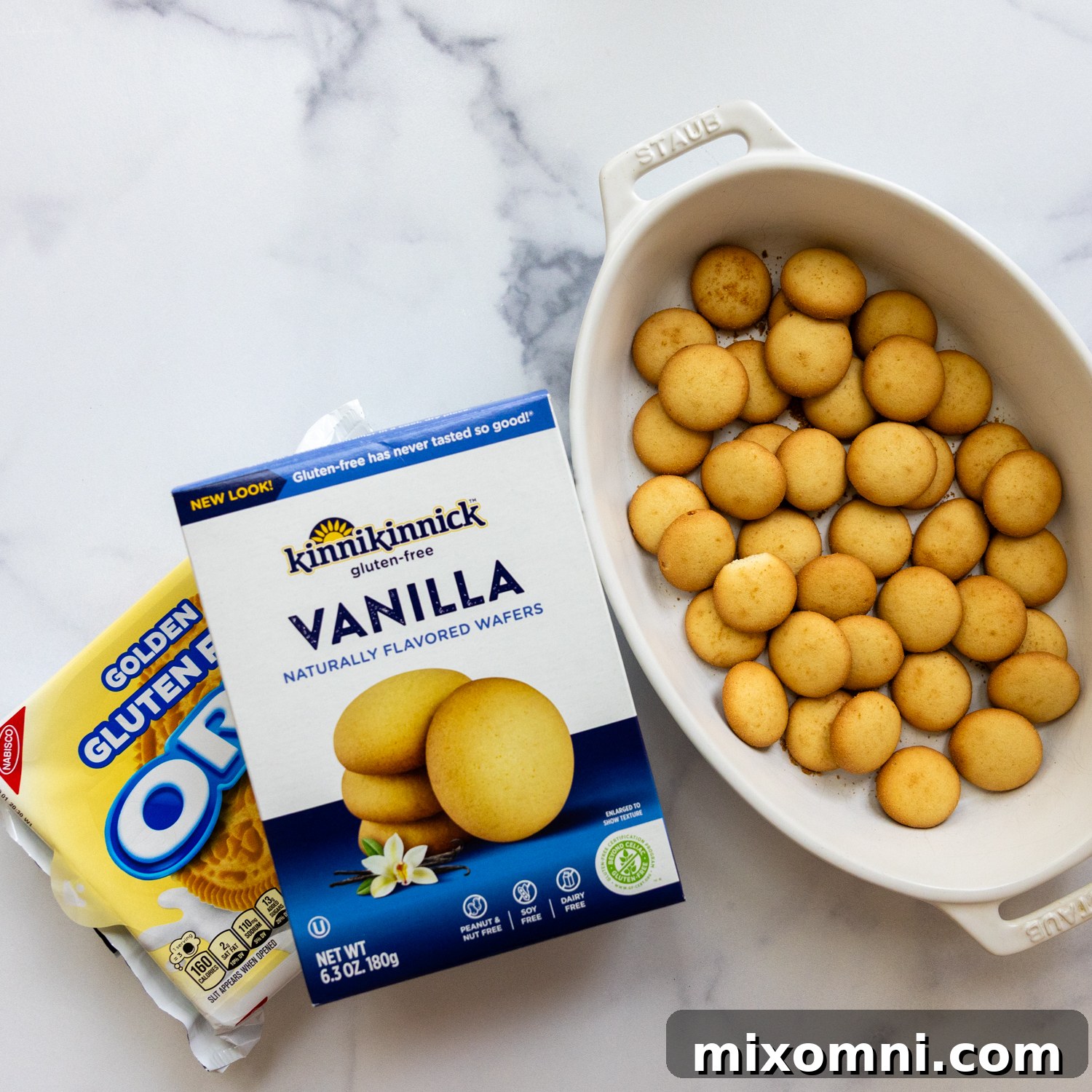 Banana pudding ingredients.